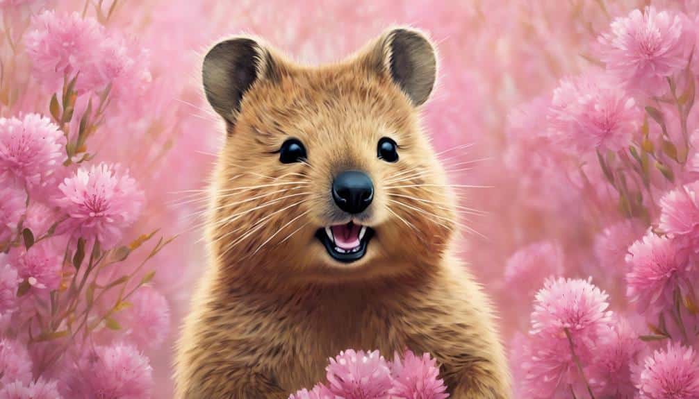 cheerful quokka in australia