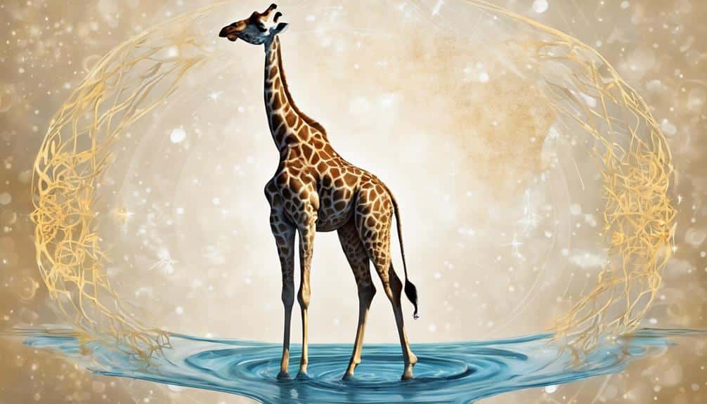 tall spotted giraffe illustration